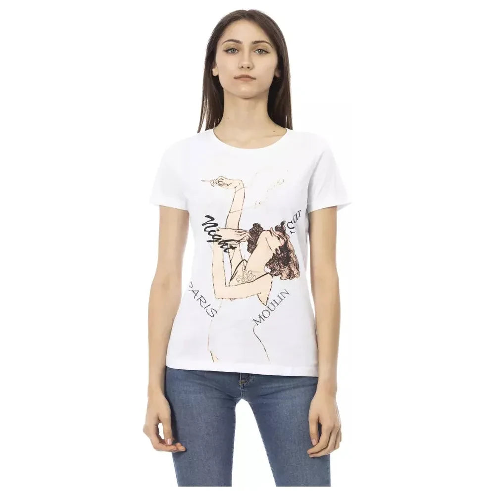 Trussardi Action White Cotton Women T-Shirt Trussardi Action