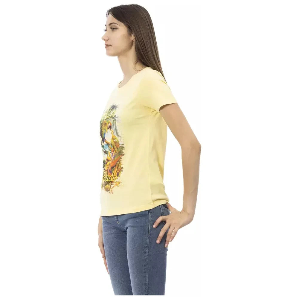 Trussardi Action Yellow Cotton Women T-Shirt Trussardi Action