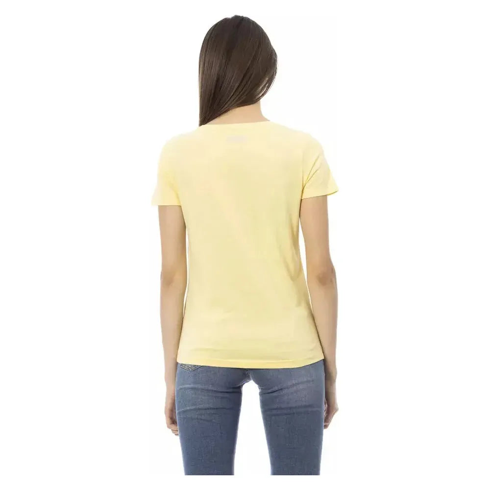 Trussardi Action Yellow Cotton Women T-Shirt Trussardi Action