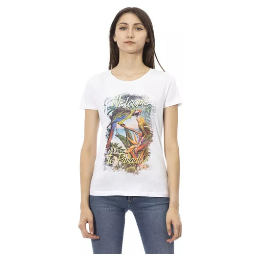 Trussardi Action White Cotton Women T-Shirt Trussardi Action