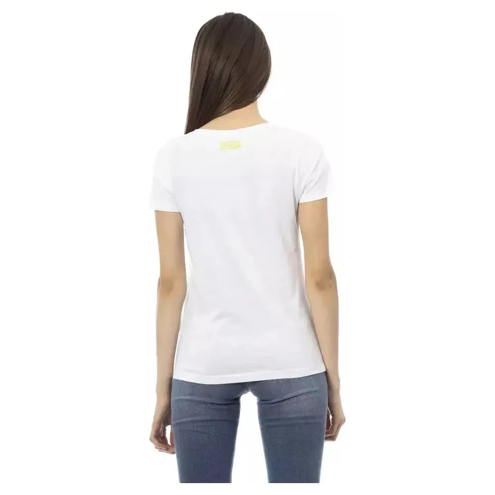 Trussardi Action White Cotton Women T-Shirt Trussardi Action