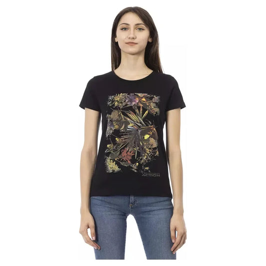 Trussardi Action Black Cotton Women T-Shirt Trussardi Action