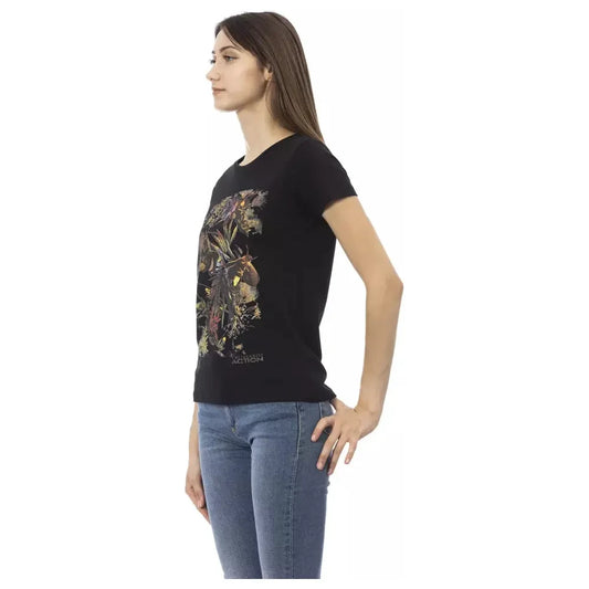 Trussardi Action Black Cotton Women T-Shirt Trussardi Action