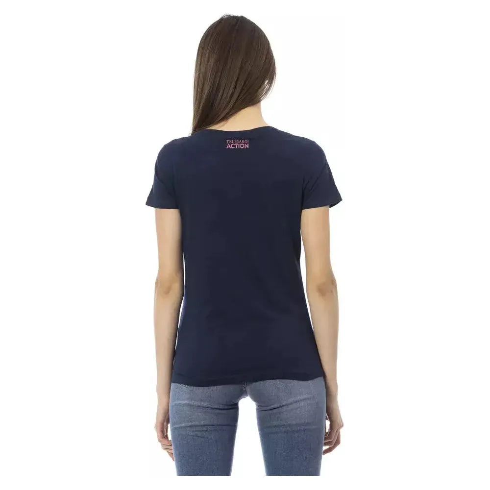 Trussardi Action Blue Cotton Women Top