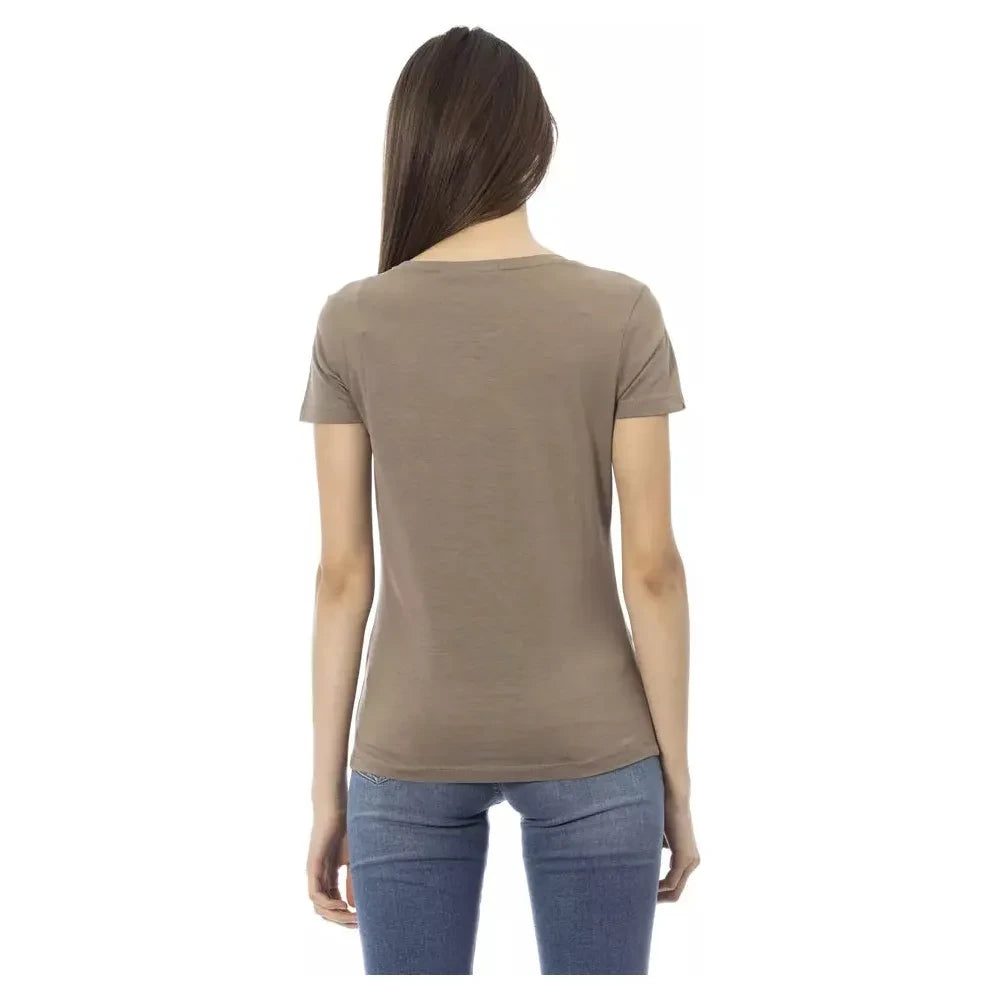 Trussardi Action Brown Cotton Women T-Shirt Trussardi Action