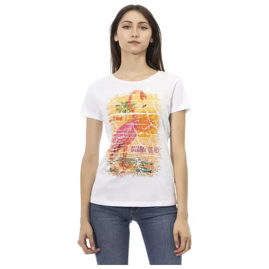 Trussardi Action White Cotton Women T-Shirt Trussardi Action