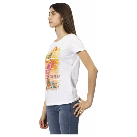 Trussardi Action White Cotton Women T-Shirt Trussardi Action