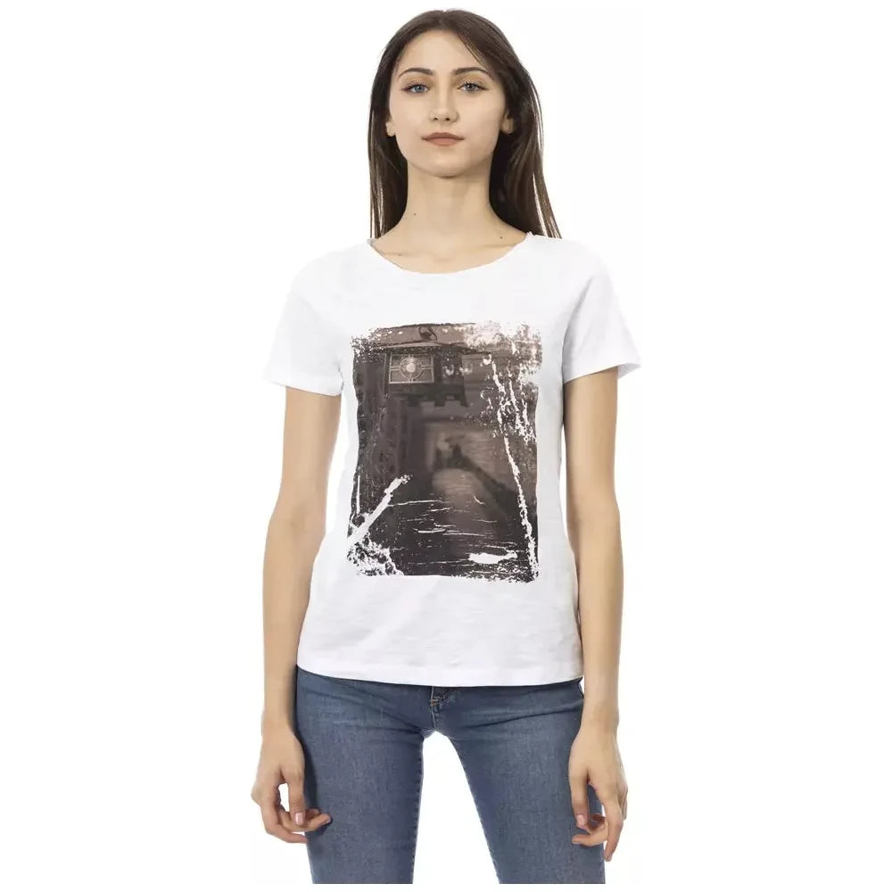 Trussardi Action White Cotton Women Top Trussardi Action