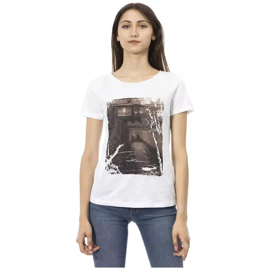 Trussardi Action White Cotton Women T-Shirt Trussardi Action