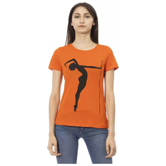 Trussardi Action Orange Cotton Women T-Shirt Trussardi Action