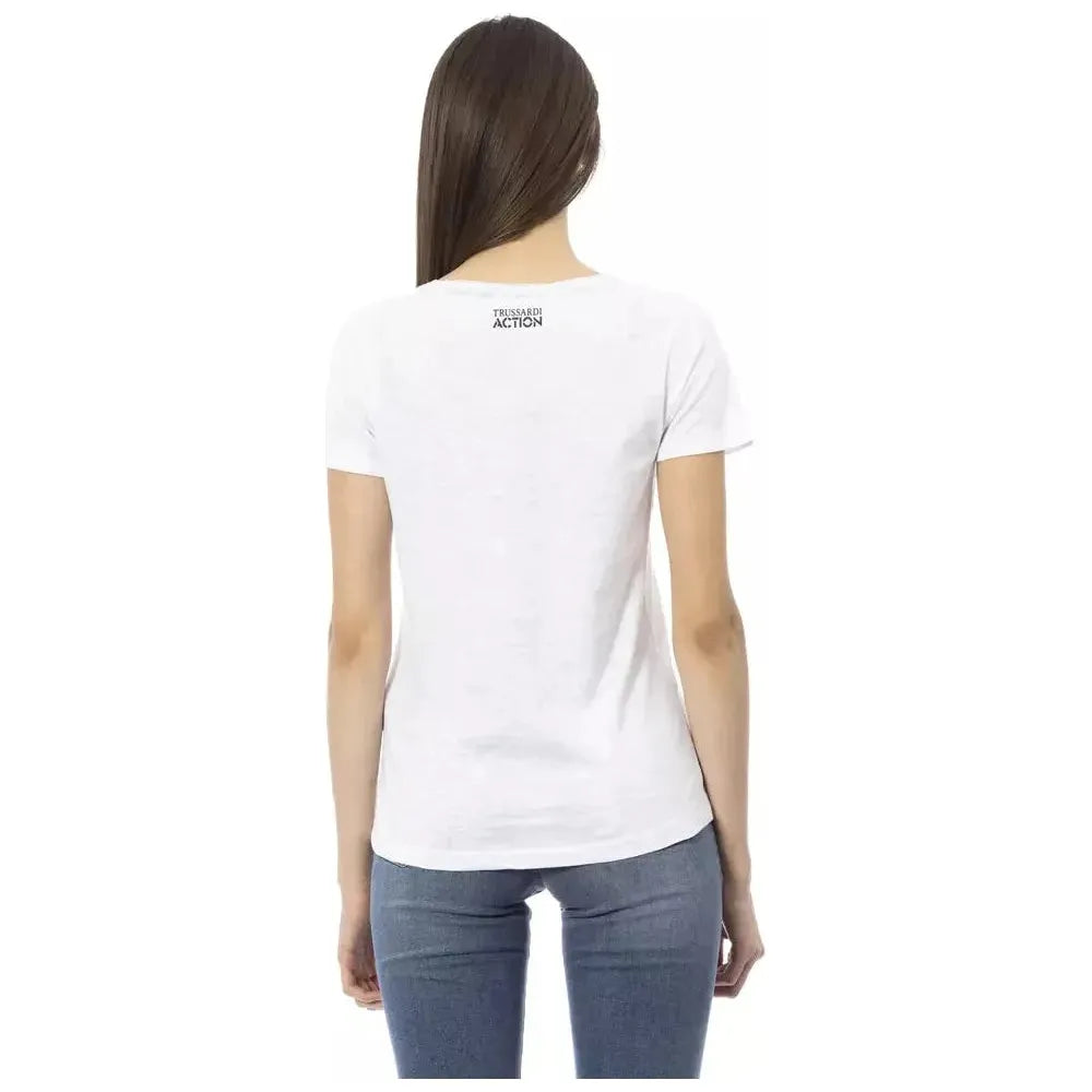 Trussardi Action White Cotton Women Top Trussardi Action