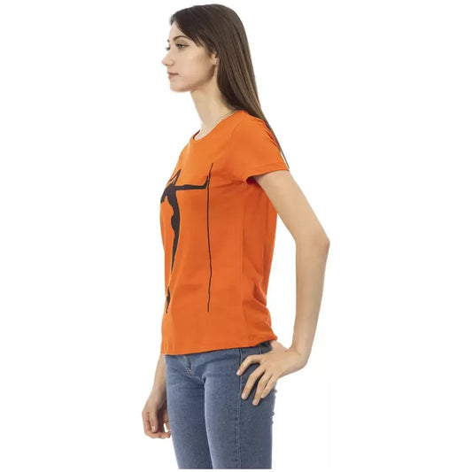 Trussardi Action Orange Cotton Women T-Shirt Trussardi Action