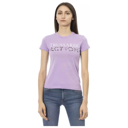 Trussardi Action Purple Cotton Women T-Shirt Trussardi Action