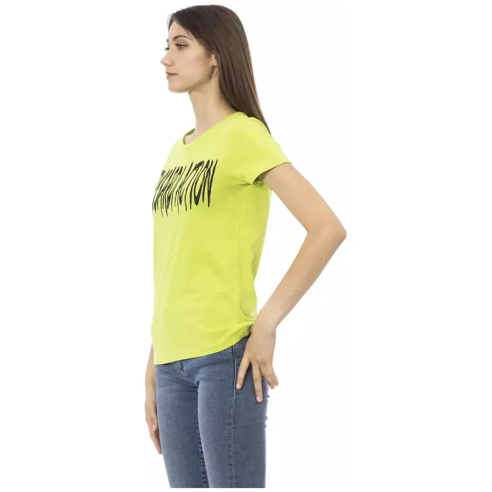 Trussardi Action Green Cotton Women T-Shirt Trussardi Action