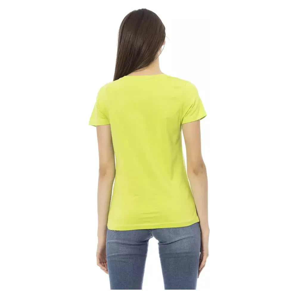 Trussardi Action Green Cotton Women T-Shirt Trussardi Action