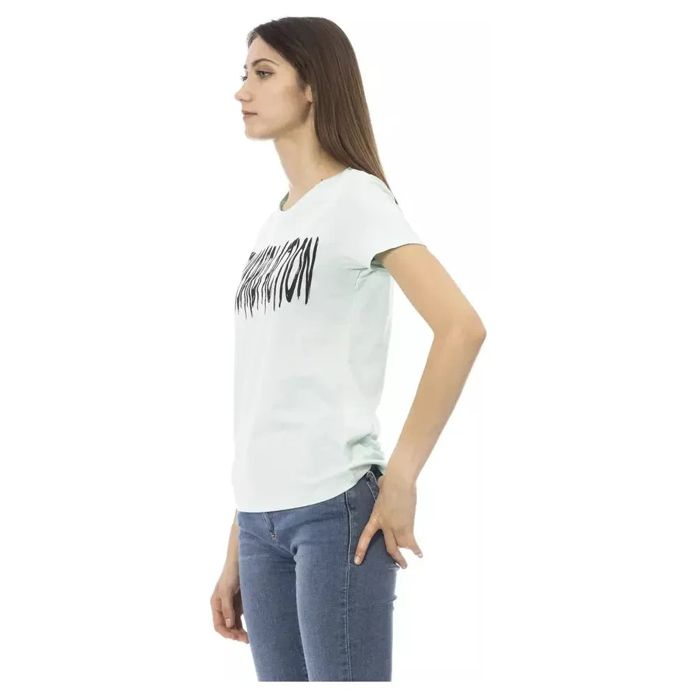 Trussardi Action Light Blue Cotton Women T-Shirt Trussardi Action