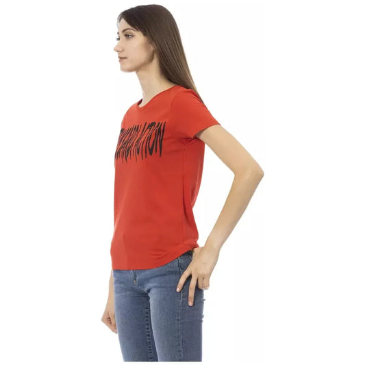 Trussardi Action Red Cotton Women T-Shirt Trussardi Action