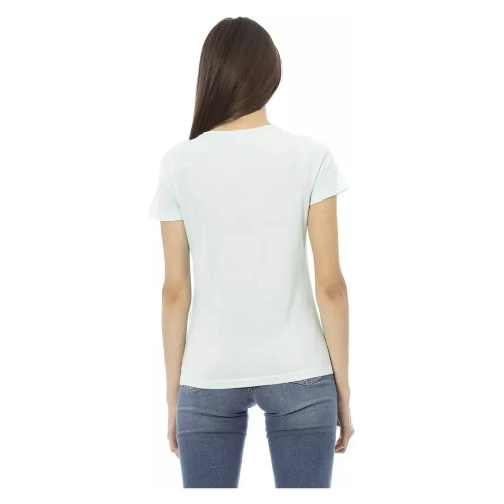 Trussardi Action Light Blue Cotton Women T-Shirt Trussardi Action