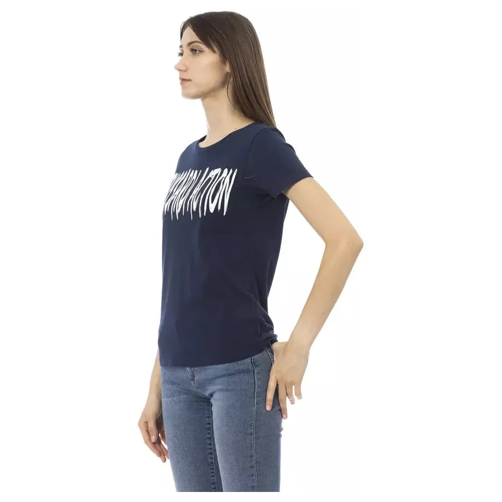 Trussardi Action Blue Cotton Women T-Shirt Trussardi Action