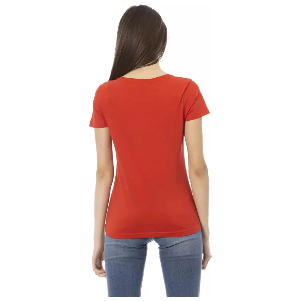 Trussardi Action Red Cotton Women T-Shirt Trussardi Action