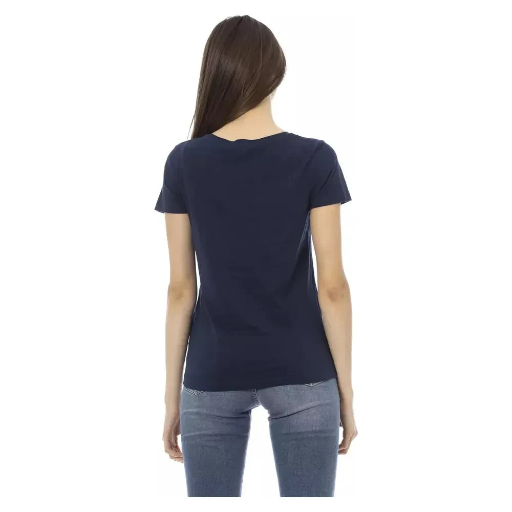 Trussardi Action Blue Cotton Women T-Shirt Trussardi Action