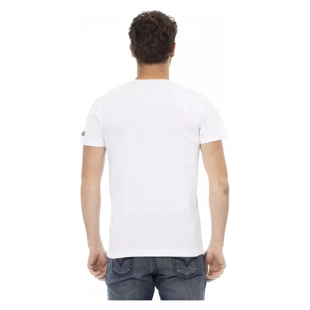 Trussardi Action White Cotton Men T-Shirt Trussardi Action