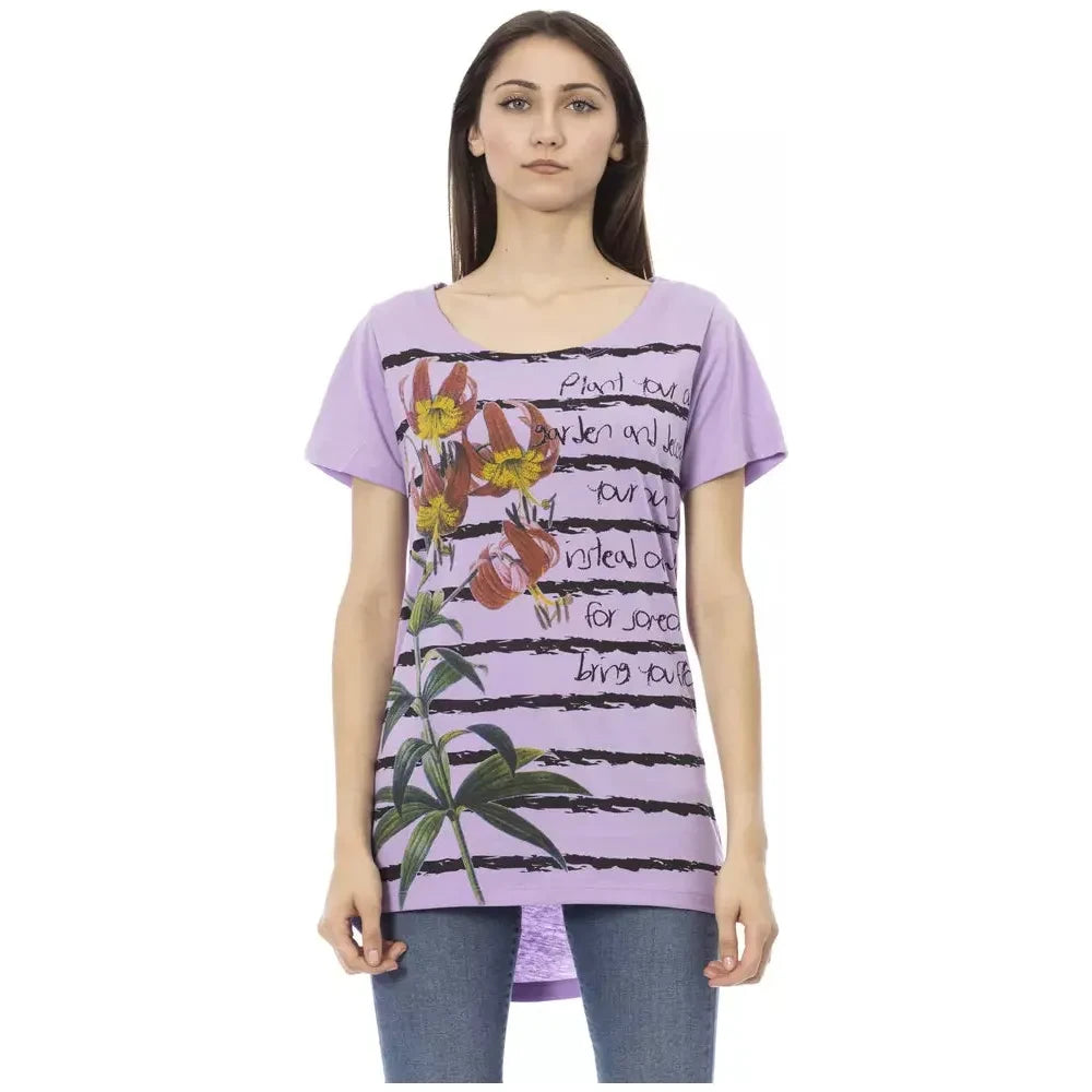 Trussardi Action Purple Cotton Women T-Shirt Trussardi Action