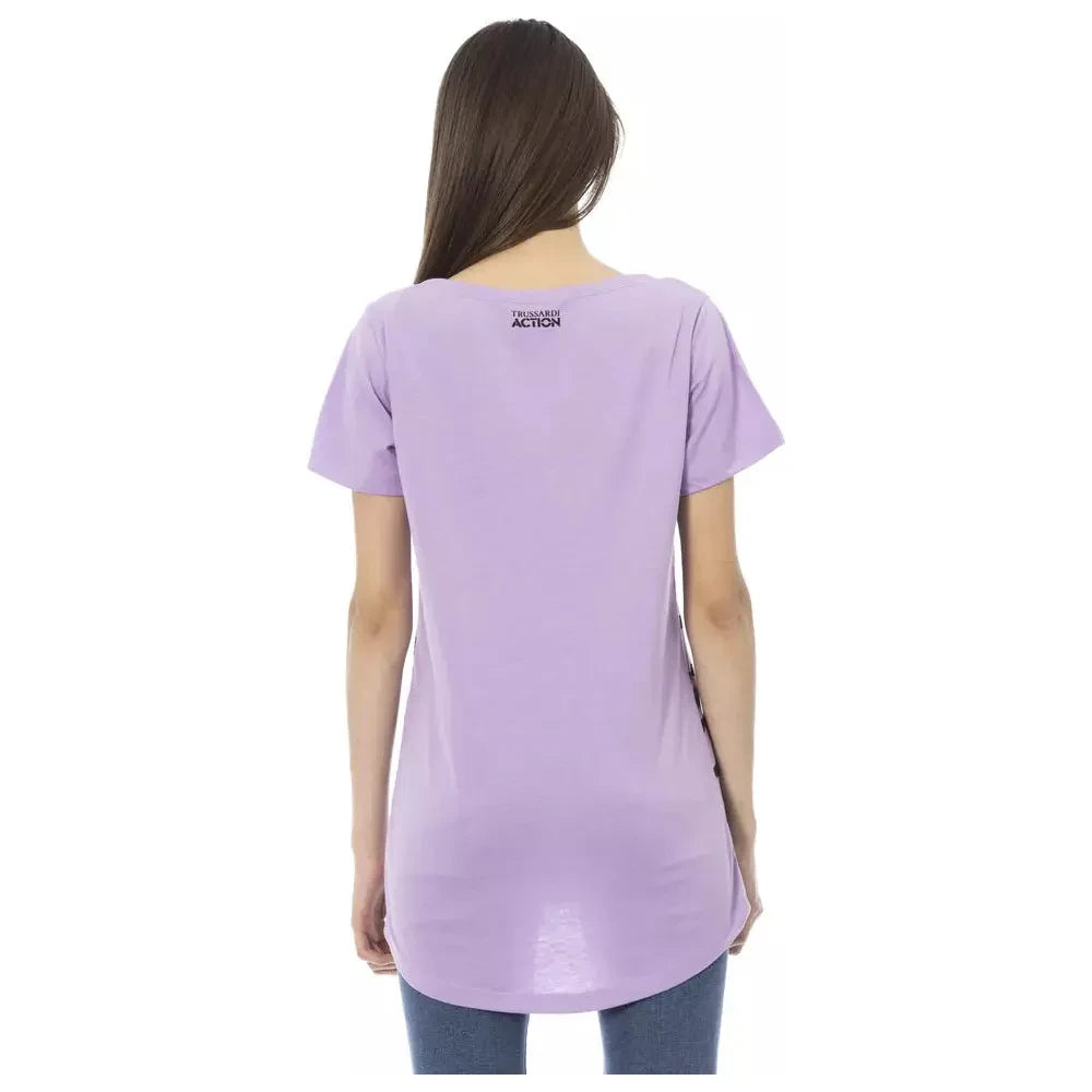 Trussardi Action Purple Cotton Women T-Shirt Trussardi Action