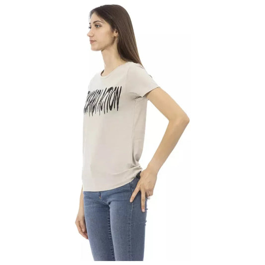 Trussardi Action Beige Cotton Women T-Shirt Trussardi Action