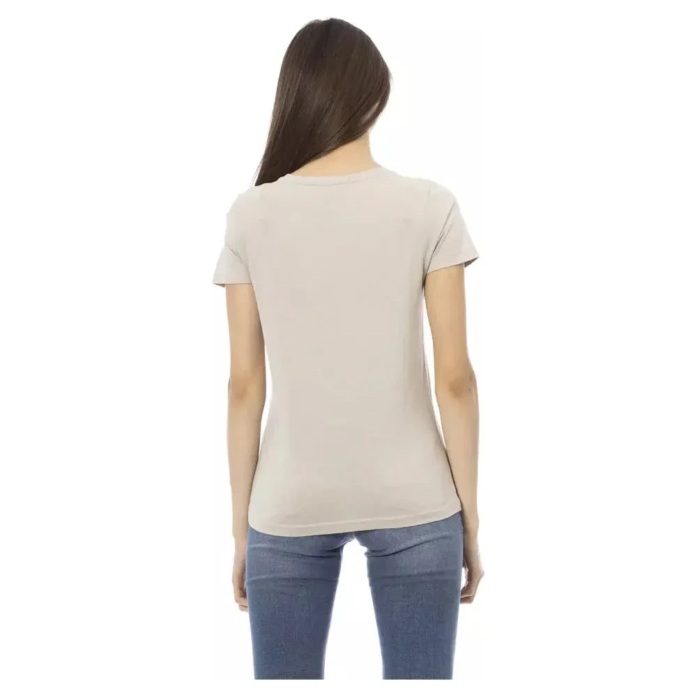 Trussardi Action Beige Cotton Women Top Trussardi Action