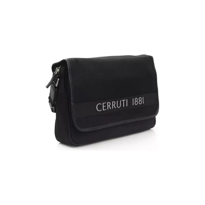 Cerruti 1881 Black Nylon Men Messenger Bag Cerruti 1881