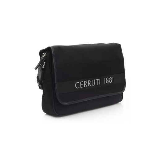 Cerruti 1881 Black Nylon Men Messenger Bag Cerruti 1881