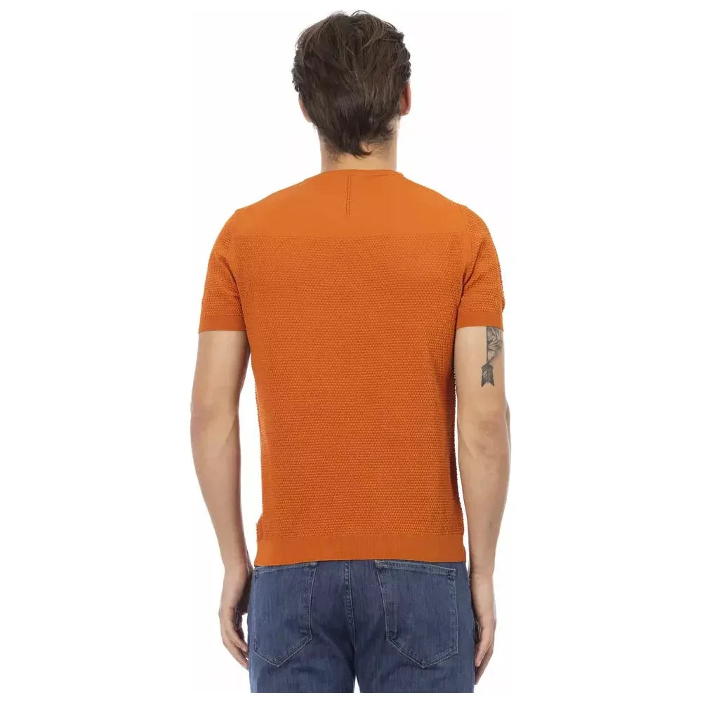 Baldinini Trend Orange Cotton Men Sweater Baldinini Trend