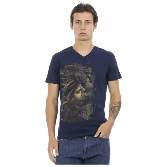 Trussardi Action Blue Cotton Men's T-Shirt Trussardi Action