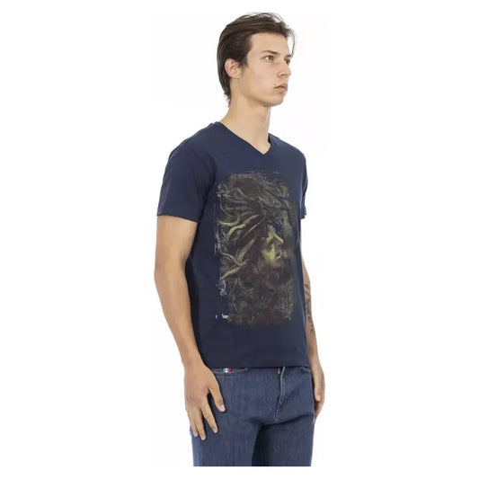 Trussardi Action Blue Cotton Men's T-Shirt Trussardi Action