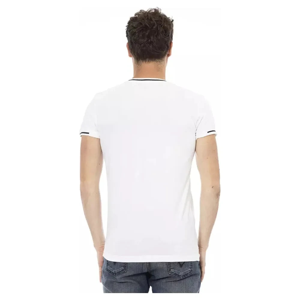 Trussardi Action White Cotton Men TShirt Trussardi Action