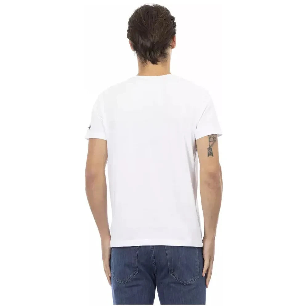 Trussardi Action White Cotton Men T-Shirt Trussardi Action