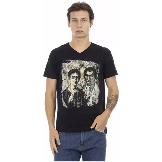 Trussardi Action Black Cotton Men's T-Shirt Trussardi Action