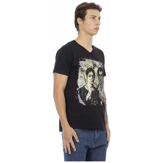 Trussardi Action Black Cotton Men's T-Shirt Trussardi Action