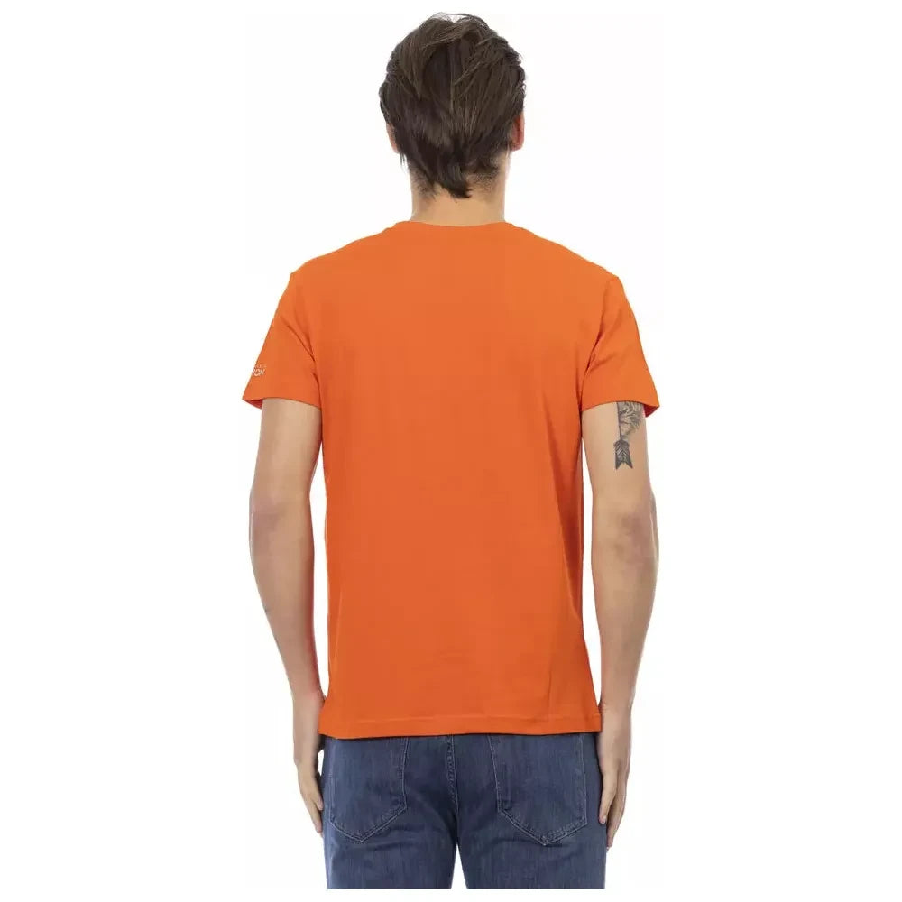 Trussardi Action Orange Cotton Men T-Shirt Trussardi Action