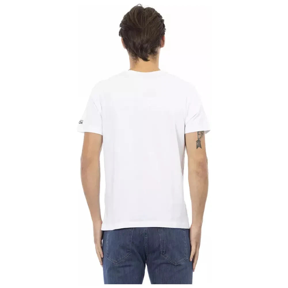 Trussardi Action White Cotton Men TShirt Trussardi Action