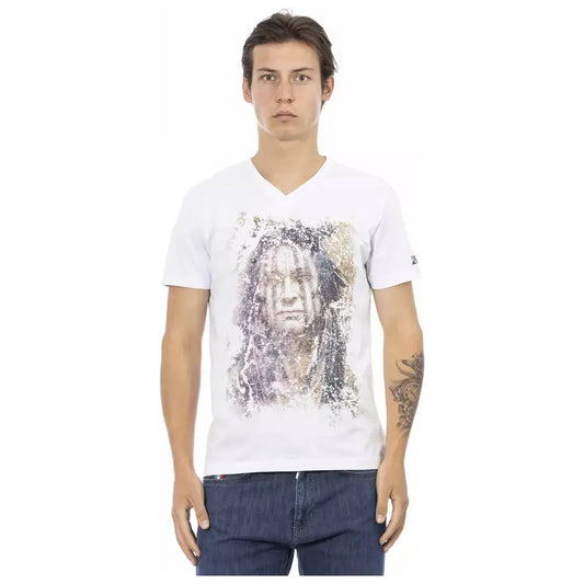 Trussardi Action White Cotton Men's T-Shirt Trussardi Action