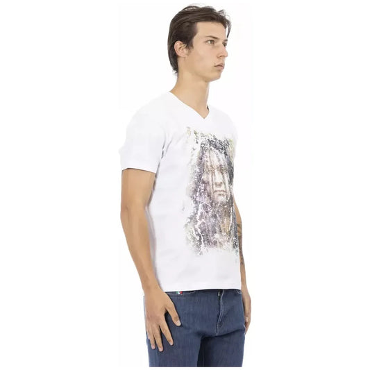 Trussardi Action White Cotton Men's T-Shirt Trussardi Action