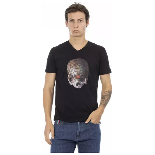 Trussardi Action Black Cotton Men's T-Shirt Trussardi Action