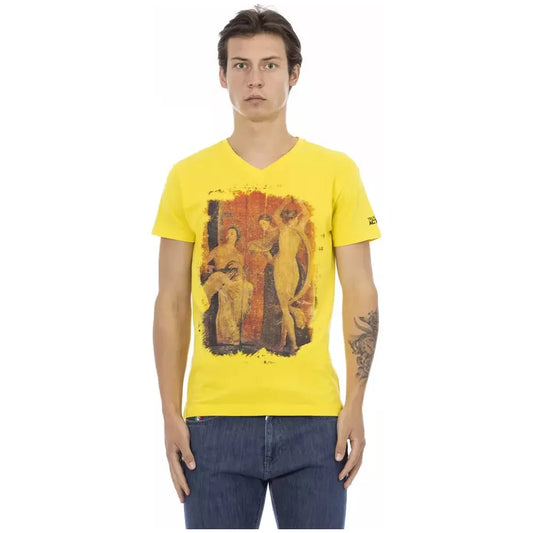 Trussardi Action Yellow Cotton Men's T-Shirt Trussardi Action