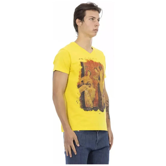 Trussardi Action Yellow Cotton Men's T-Shirt Trussardi Action