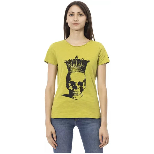 Trussardi Action Green Cotton Women T-Shirt Trussardi Action