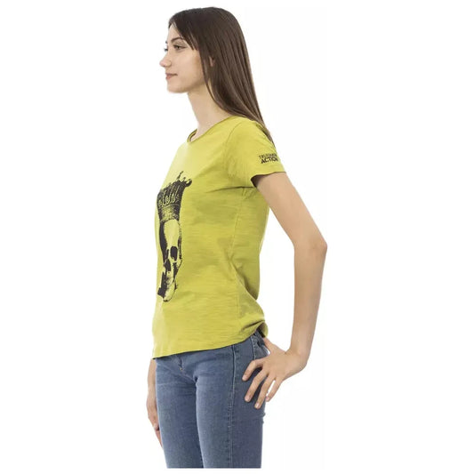 Trussardi Action Green Cotton Women T-Shirt Trussardi Action