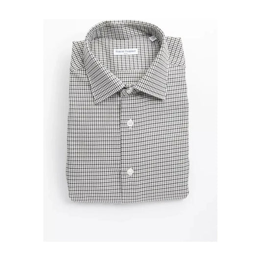 Robert Friedman Beige Cotton Men Shirt Robert Friedman