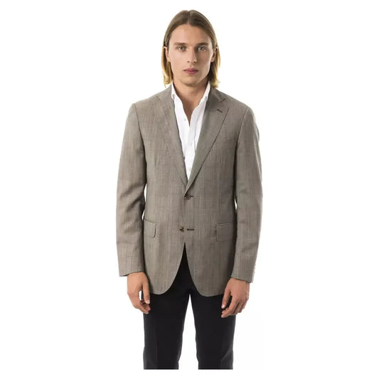 Uominitaliani Gray Wool Men's Blazer Uominitaliani